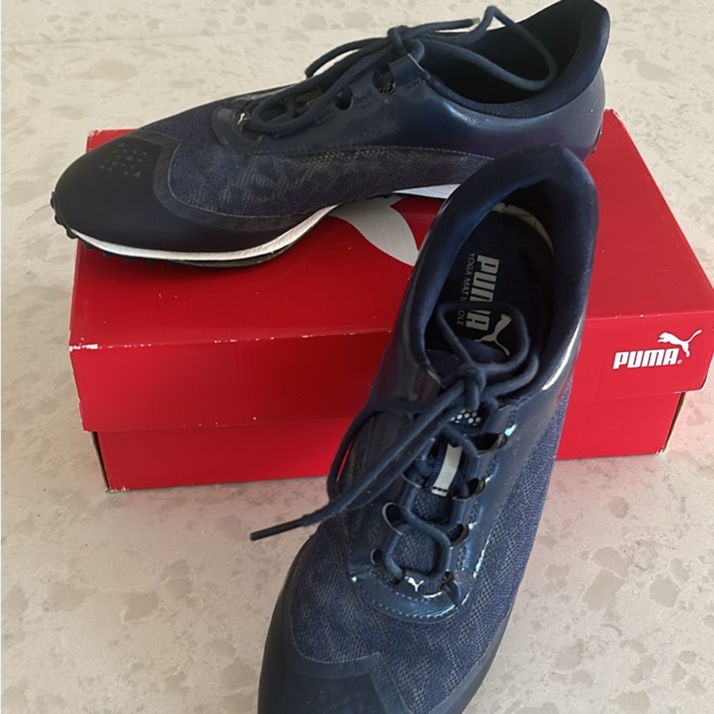 Puma SummerCat Sport Peacoat/White Women Spikeless Golf Shoes- Size